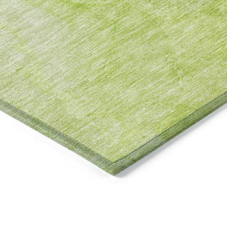 5' X 8' Artichoke Green And Lime Green Nautical Washable Indoor Outdoor Area Rug