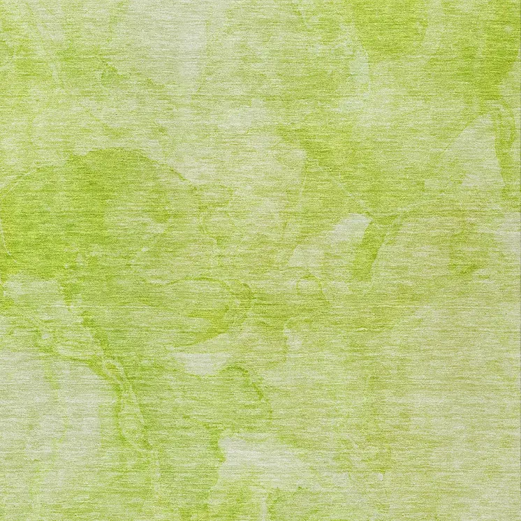 5' X 8' Artichoke Green And Lime Green Nautical Washable Indoor Outdoor Area Rug