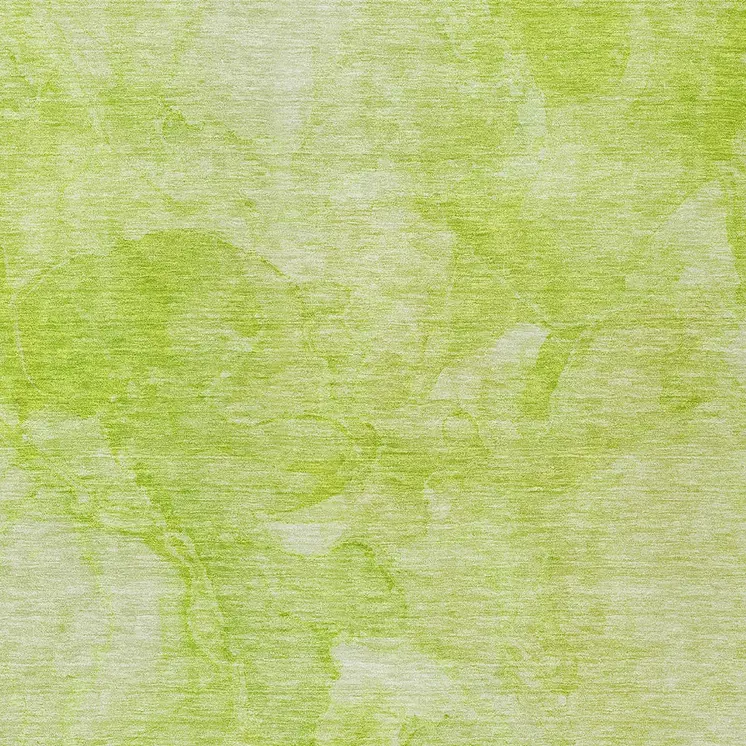 9' X 12' Artichoke Green And Lime Green Nautical Washable Indoor Outdoor Area Rug