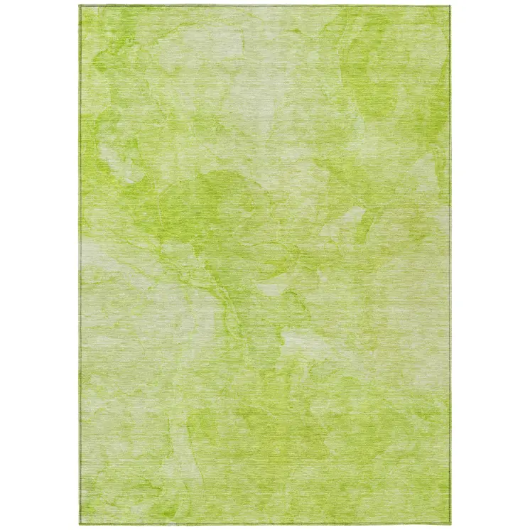 10' X 14' Artichoke Green And Lime Green Nautical Washable Indoor Outdoor Area Rug