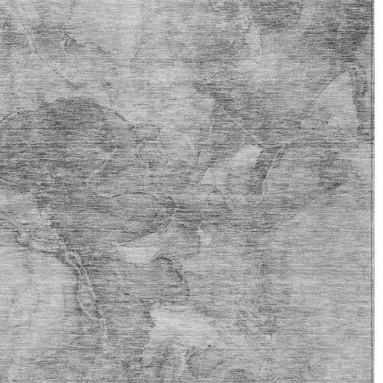 5' X 8' Gray Silver And Charcoal Nautical Washable Indoor Outdoor Area Rug