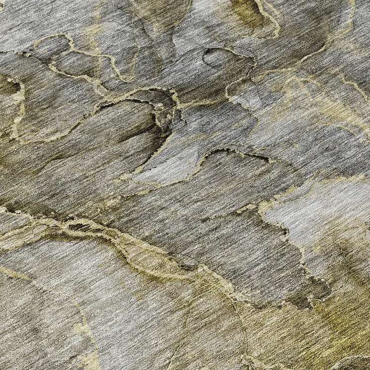 8' X 10' Taupe Brown And Gray Abstract Washable Indoor Outdoor Area Rug