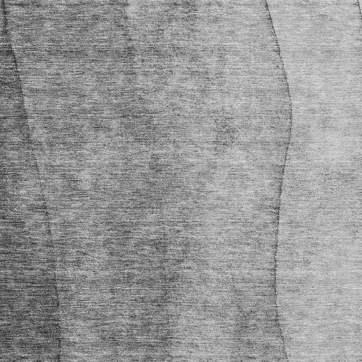 5' X 8' Gray Silver And Charcoal Ombre Washable Indoor Outdoor Area Rug