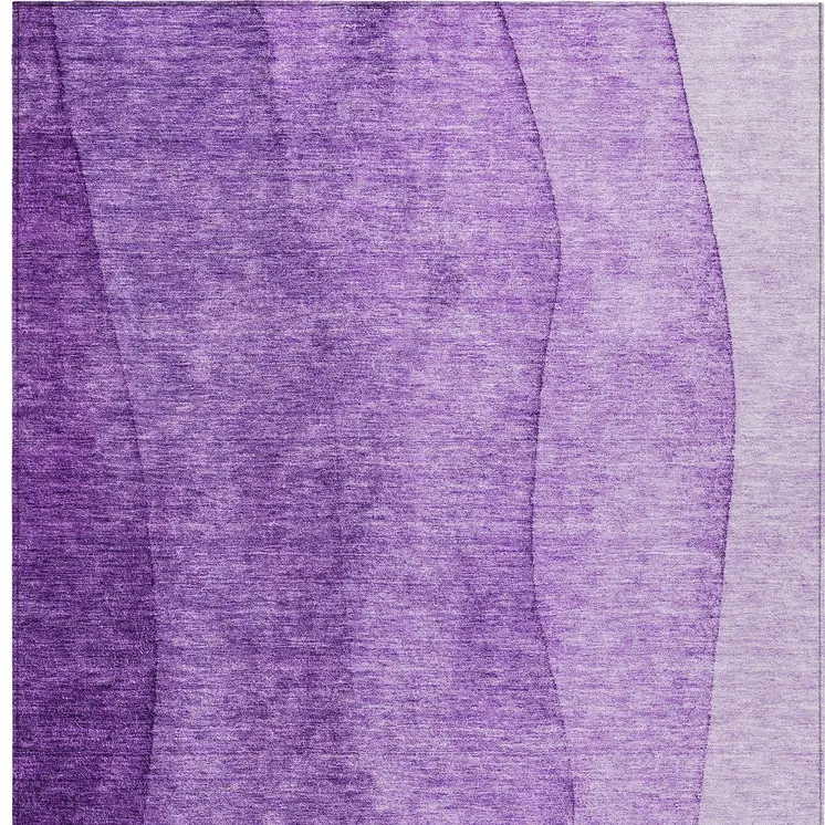 3' X 5' Purple And Lavender Ombre Washable Indoor Outdoor Area Rug