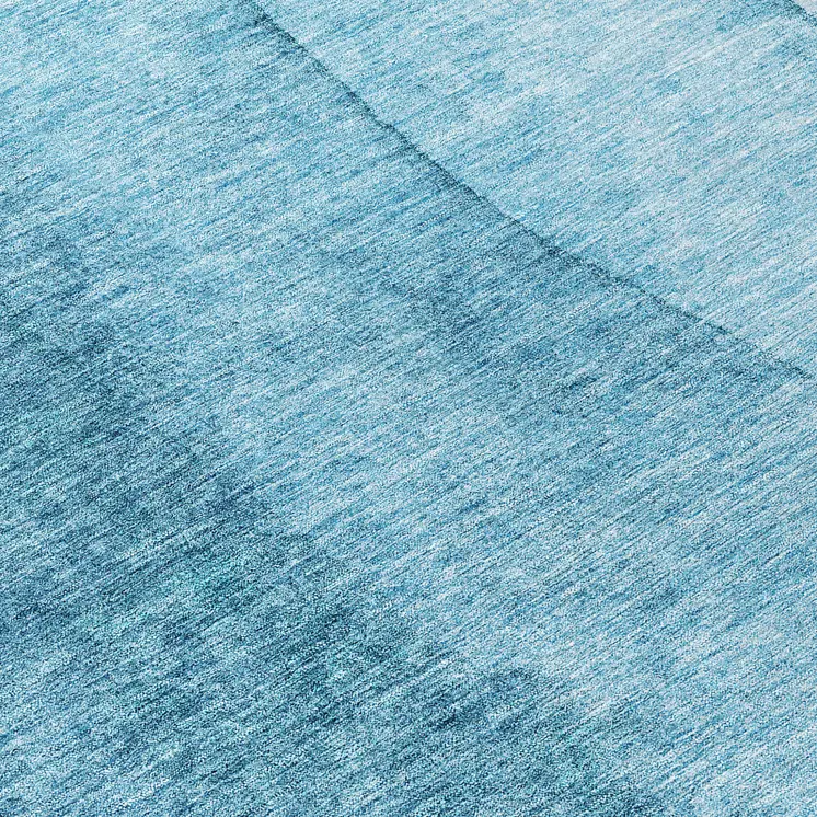 8' Teal Blue Aqua And Blue Round Ombre Washable Indoor Outdoor Area Rug