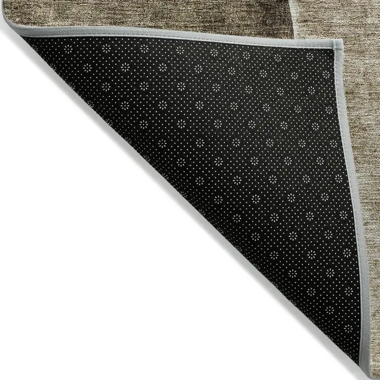 9' X 12' Brown Taupe And Beige Abstract Washable Indoor Outdoor Area Rug