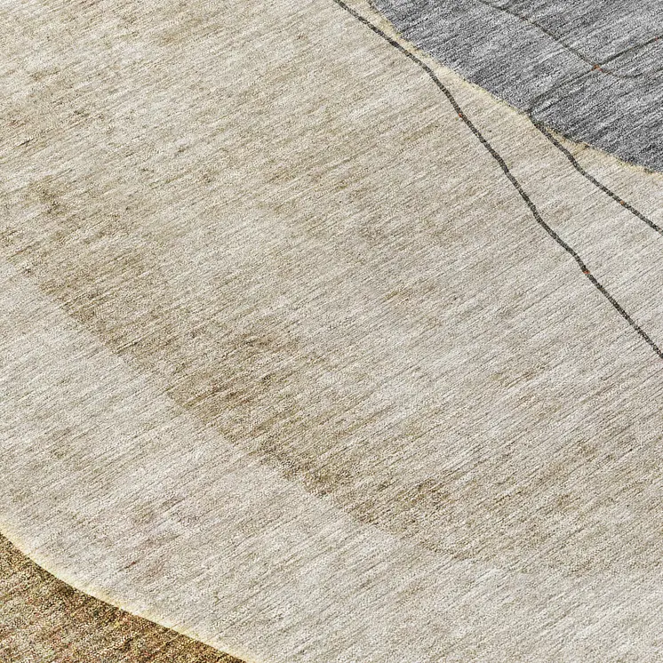8' Taupe Beige And Gray Round Abstract Washable Indoor Outdoor Area Rug