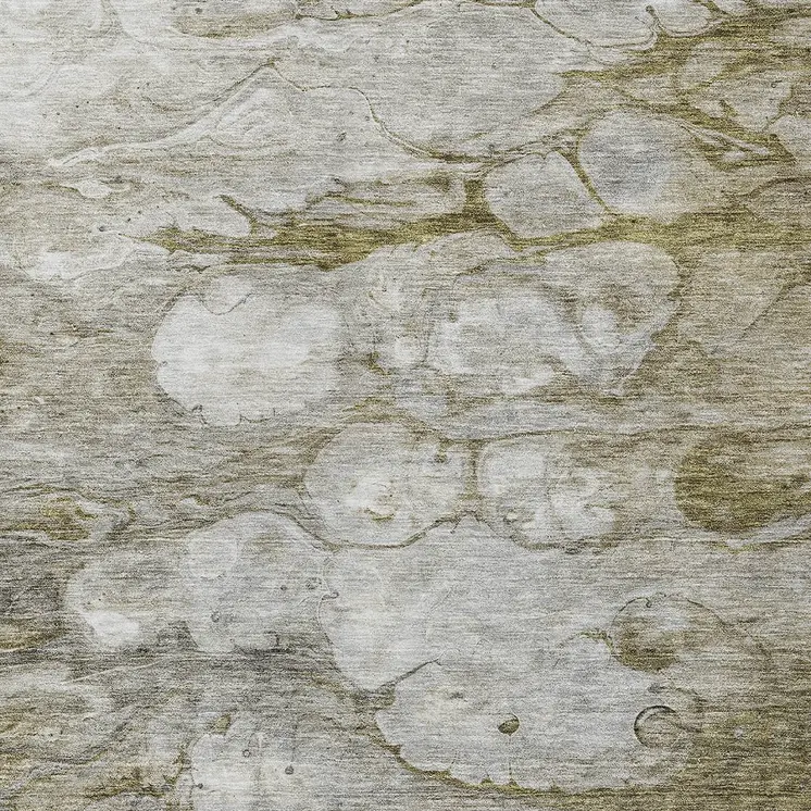 5' X 8' Brown Taupe And Ivory Abstract Washable Indoor Outdoor Area Rug