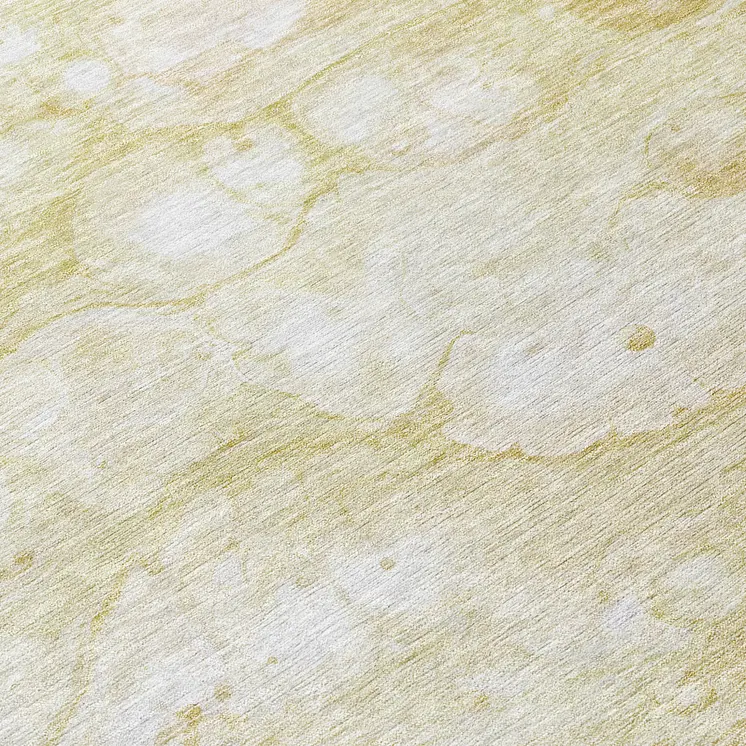 9' X 12' Beige Taupe And Artichoke Green Abstract Washable Indoor Outdoor Area Rug