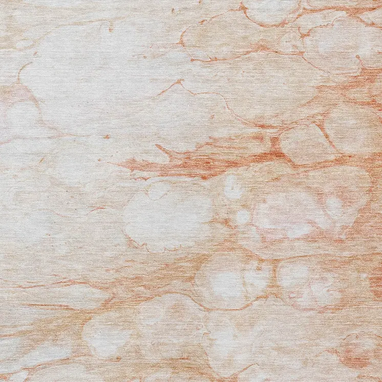 9' X 12' Copper Beige And Silver Abstract Washable Indoor Outdoor Area Rug