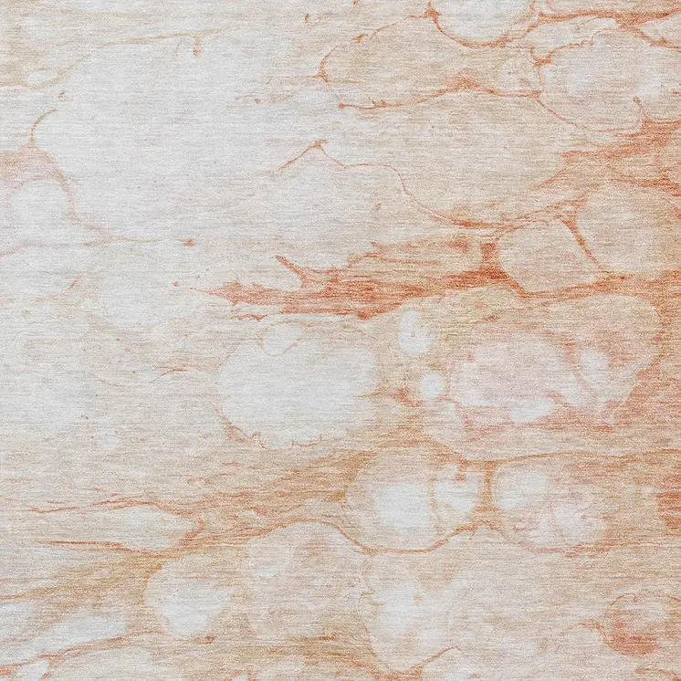 10' X 14' Copper Beige And Silver Abstract Washable Indoor Outdoor Area Rug