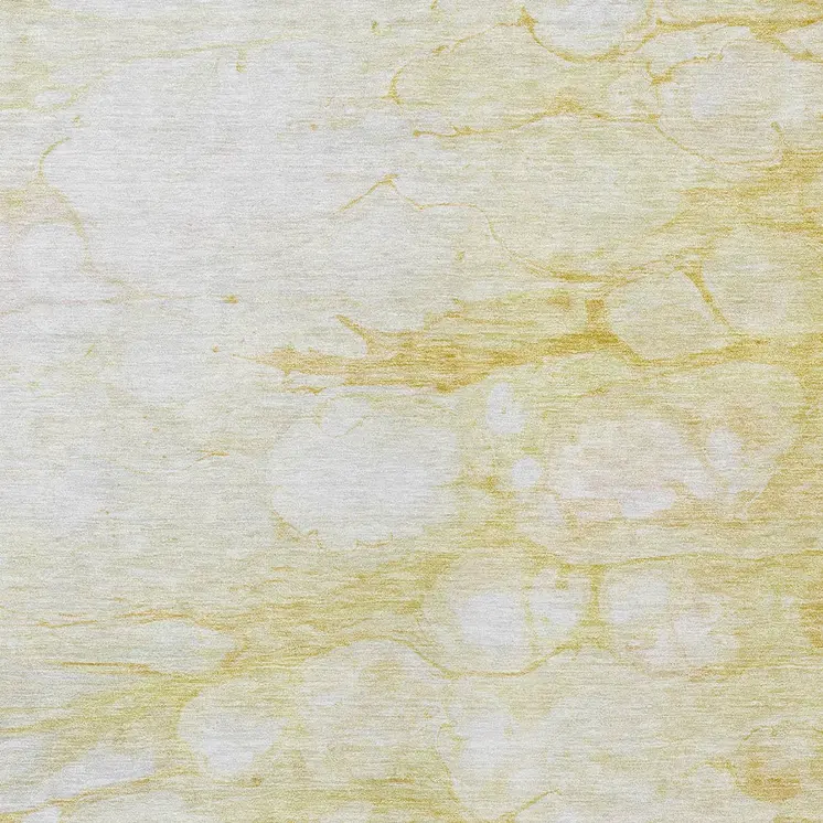 8' X 10' Gold Beige And Ivory Abstract Washable Indoor Outdoor Area Rug