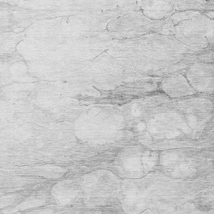 8' X 10' Silver Gray And Ivory Abstract Washable Indoor Outdoor Area Rug