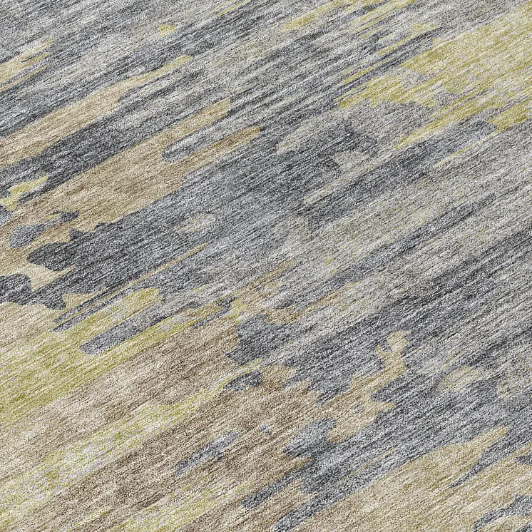 8' Pewter Silver And Gray Round Abstract Washable Indoor Outdoor Area Rug