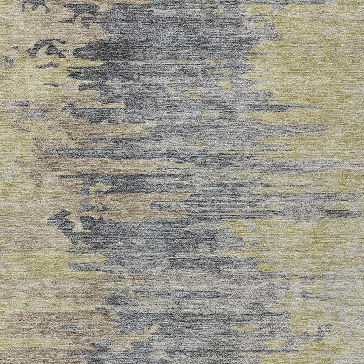 9' X 12' Pewter Silver And Gray Abstract Washable Indoor Outdoor Area Rug