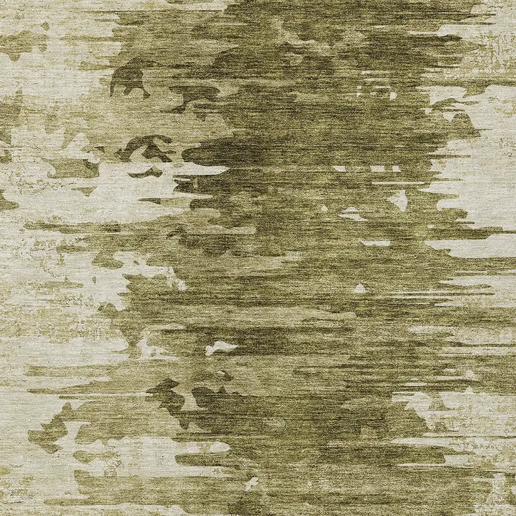 3' X 5' Brown Taupe And Beige Abstract Washable Indoor Outdoor Area Rug