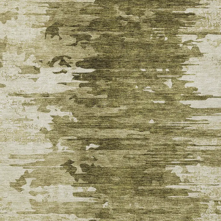 5' X 8' Brown Taupe And Beige Abstract Washable Indoor Outdoor Area Rug