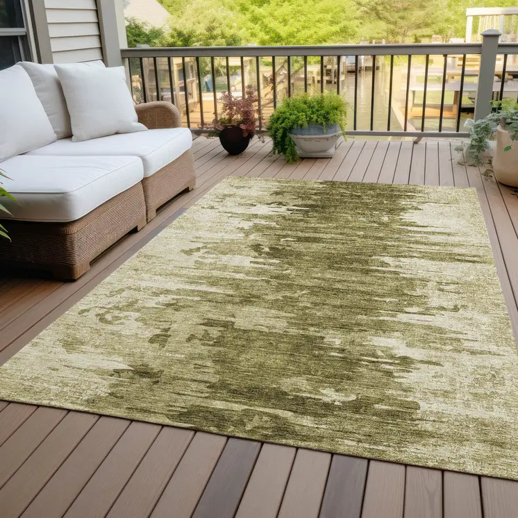 10' X 14' Brown Taupe And Beige Abstract Washable Indoor Outdoor Area Rug