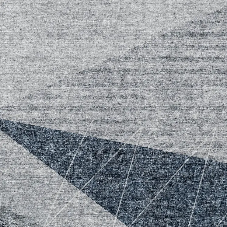 10' X 14' Charcoal Gray And Silver Geometric Washable Indoor Outdoor Area Rug