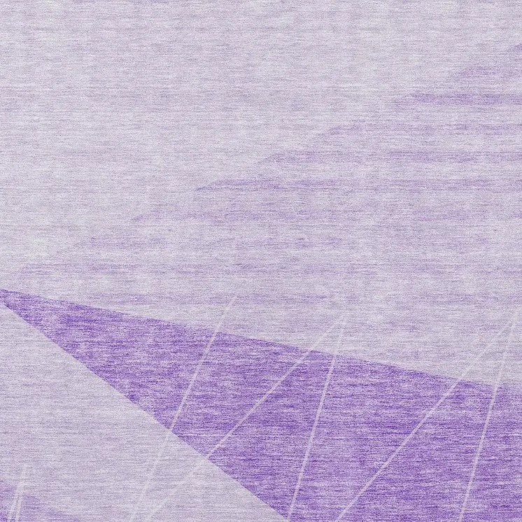 9' X 12' Lavender And Purple Geometric Washable Indoor Outdoor Area Rug
