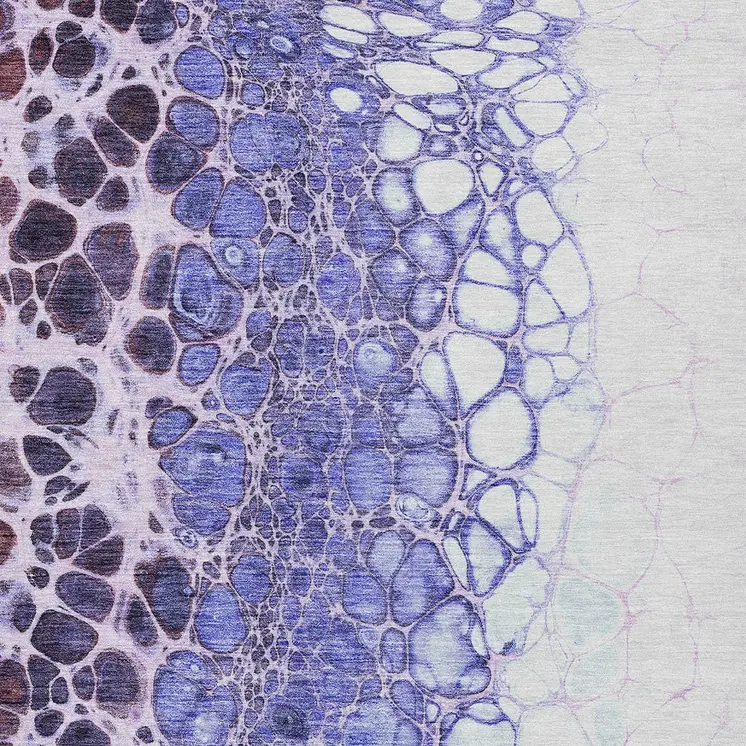 5' X 8' Purple Lilac And Eggplant Abstract Washable Indoor Outdoor Area Rug