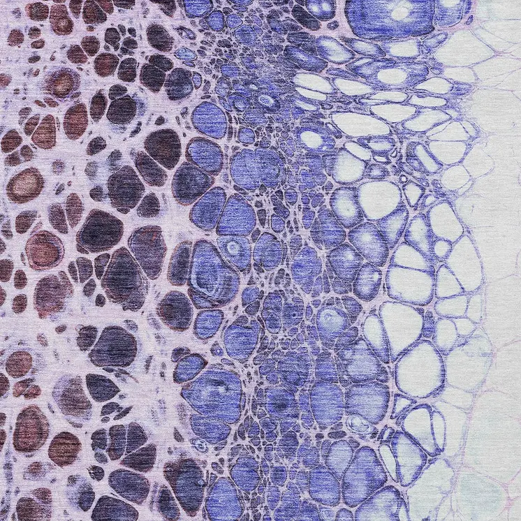 9' X 12' Purple Lilac And Eggplant Abstract Washable Indoor Outdoor Area Rug