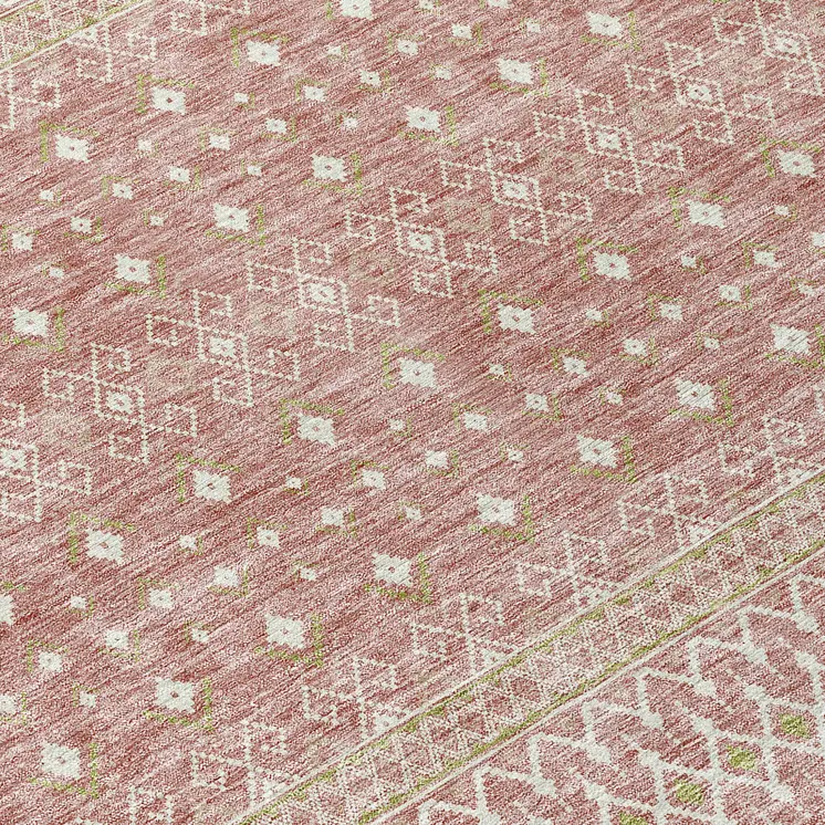 3' X 5' Blush Gold And Ivory Tribal Washable Indoor Outdoor Area Rug