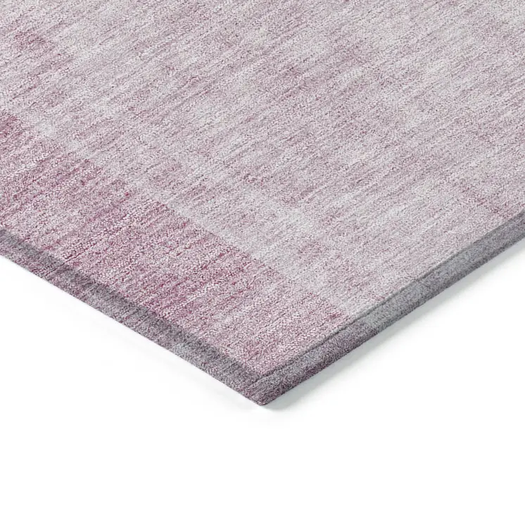 5' X 8' Blush Pink And Mauve Geometric Washable Indoor Outdoor Area Rug