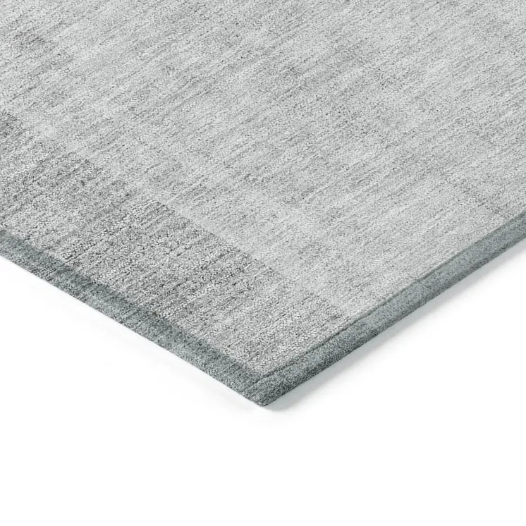 10' X 14' Silver Gray And Beige Geometric Washable Indoor Outdoor Area Rug
