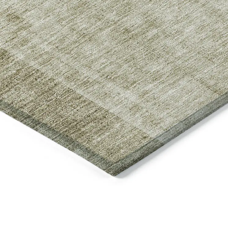 9' X 12' Taupe Beige And Tan Geometric Washable Indoor Outdoor Area Rug