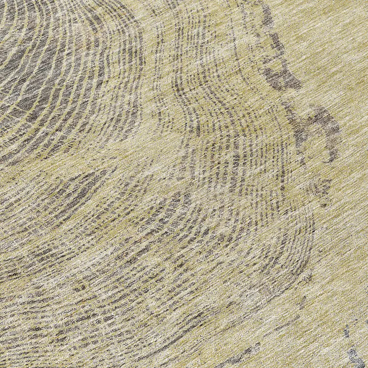 8' Beige Taupe And Gray Round Abstract Washable Indoor Outdoor Area Rug