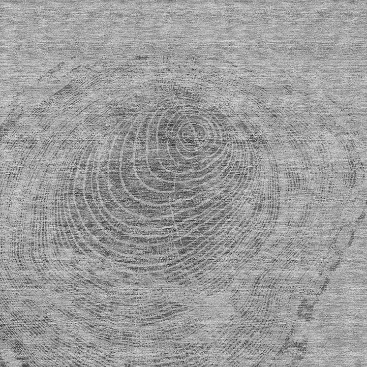 9' X 12' Gray Silver And Charcoal Abstract Washable Indoor Outdoor Area Rug