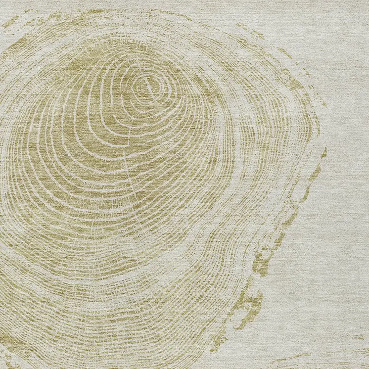 3' X 5' Khaki Beige And Taupe Abstract Washable Indoor Outdoor Area Rug
