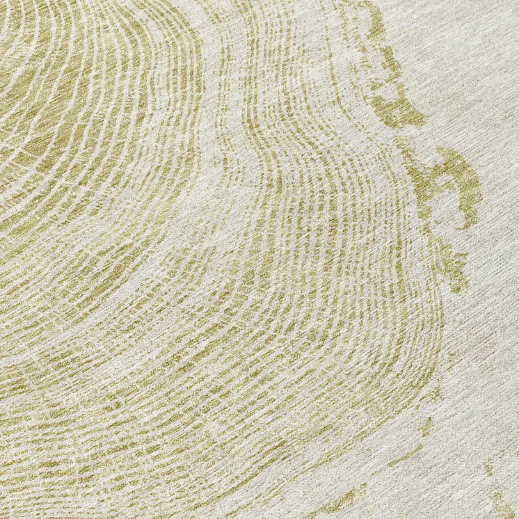 9' X 12' Khaki Beige And Taupe Abstract Washable Indoor Outdoor Area Rug