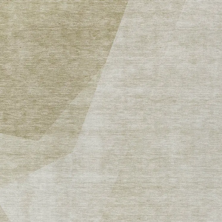 3' X 5' Beige Khaki And Taupe Abstract Washable Indoor Outdoor Area Rug