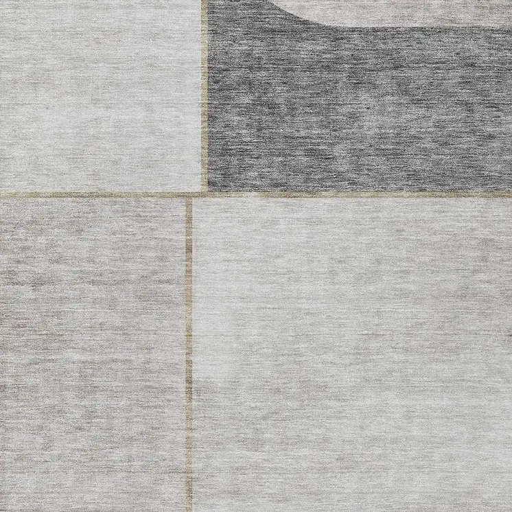 3' X 5' Taupe Beige And Gray Abstract Washable Indoor Outdoor Area Rug