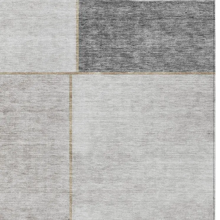10' X 14' Taupe Beige And Gray Abstract Washable Indoor Outdoor Area Rug