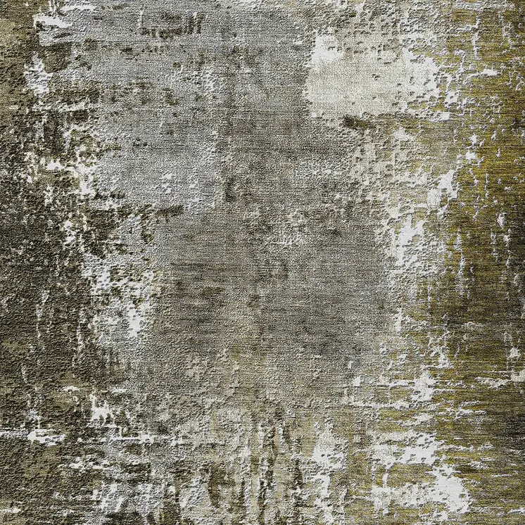 3' X 5' Taupe Brown And Gray Abstract Washable Indoor Outdoor Area Rug