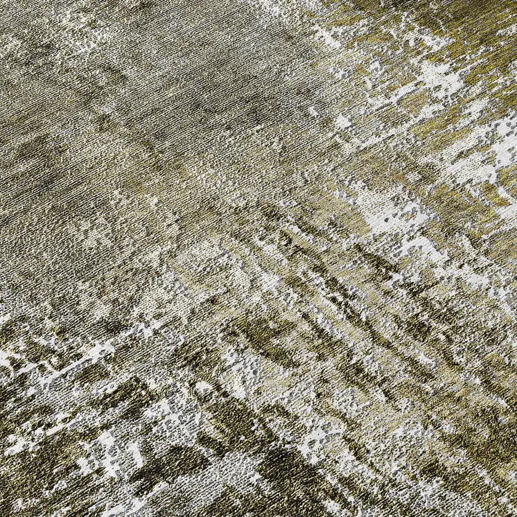 8' Taupe Brown And Gray Round Abstract Washable Indoor Outdoor Area Rug