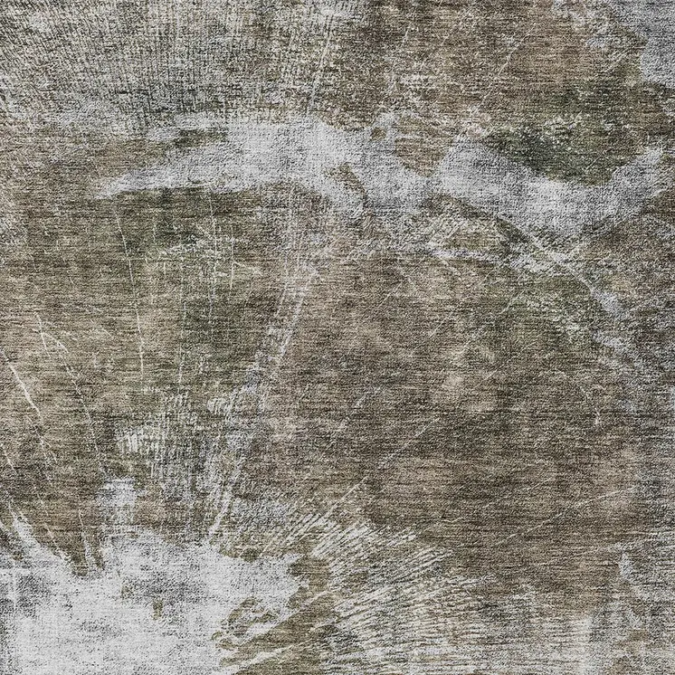 8' X 10' Taupe Brown And Beige Abstract Washable Indoor Outdoor Area Rug