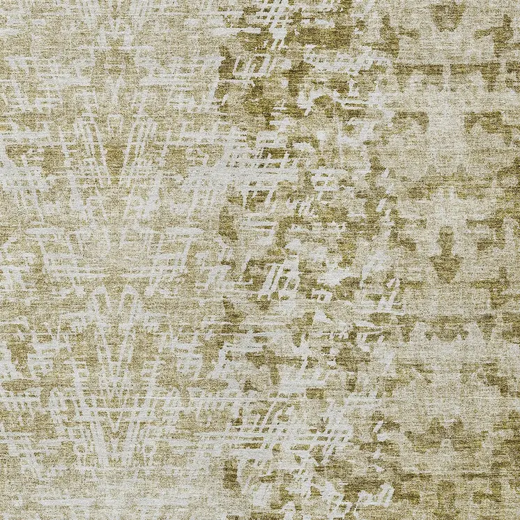 5' X 8' Taupe Beige And Ivory Abstract Washable Indoor Outdoor Area Rug
