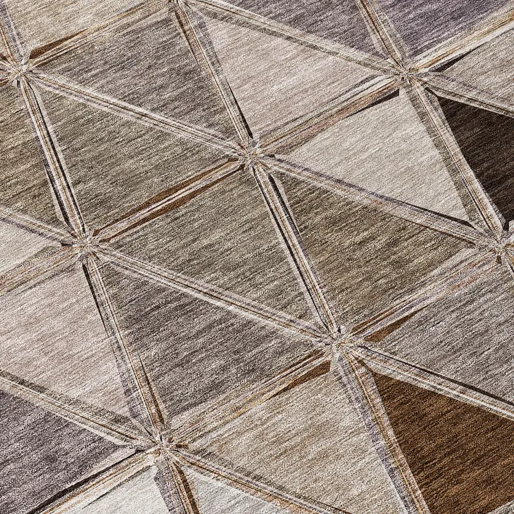 10' X 14' Brown Beige And Khaki Geometric Washable Indoor Outdoor Area Rug