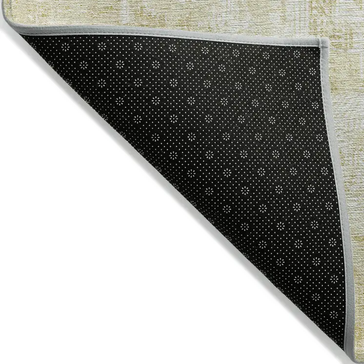 10' X 14' Beige Tan And Ivory Abstract Washable Indoor Outdoor Area Rug