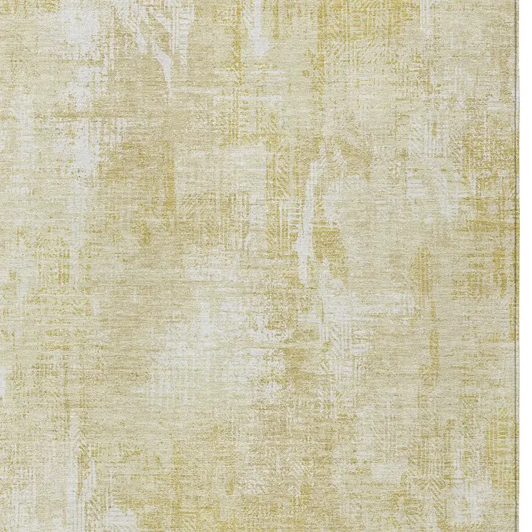 10' X 14' Beige Tan And Ivory Abstract Washable Indoor Outdoor Area Rug