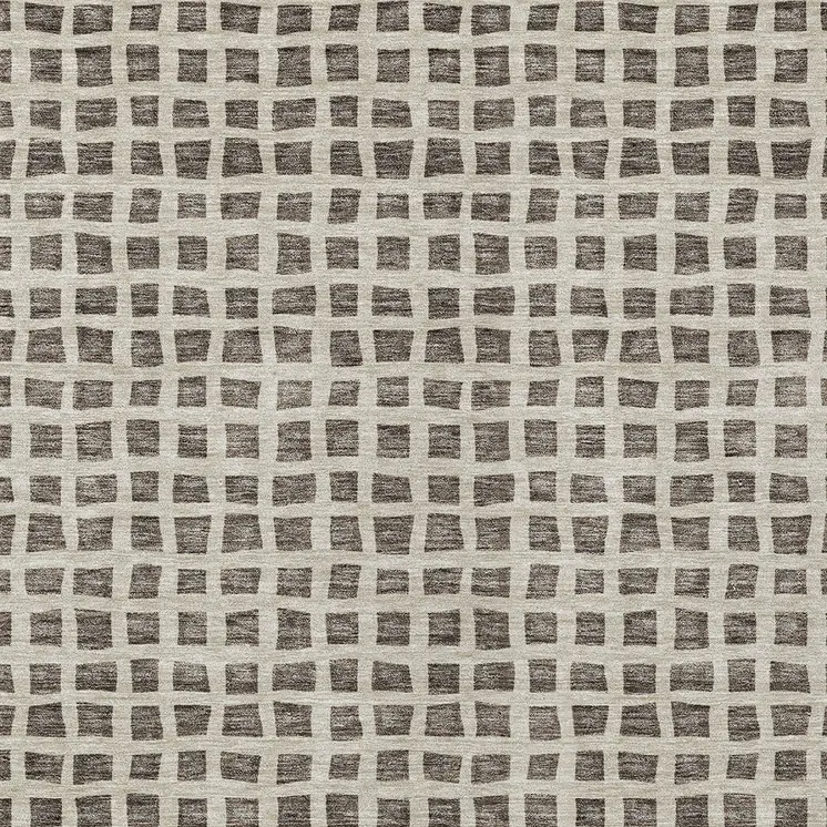 8' X 10' Brown Taupe And Ivory Geometric Washable Indoor Outdoor Area Rug