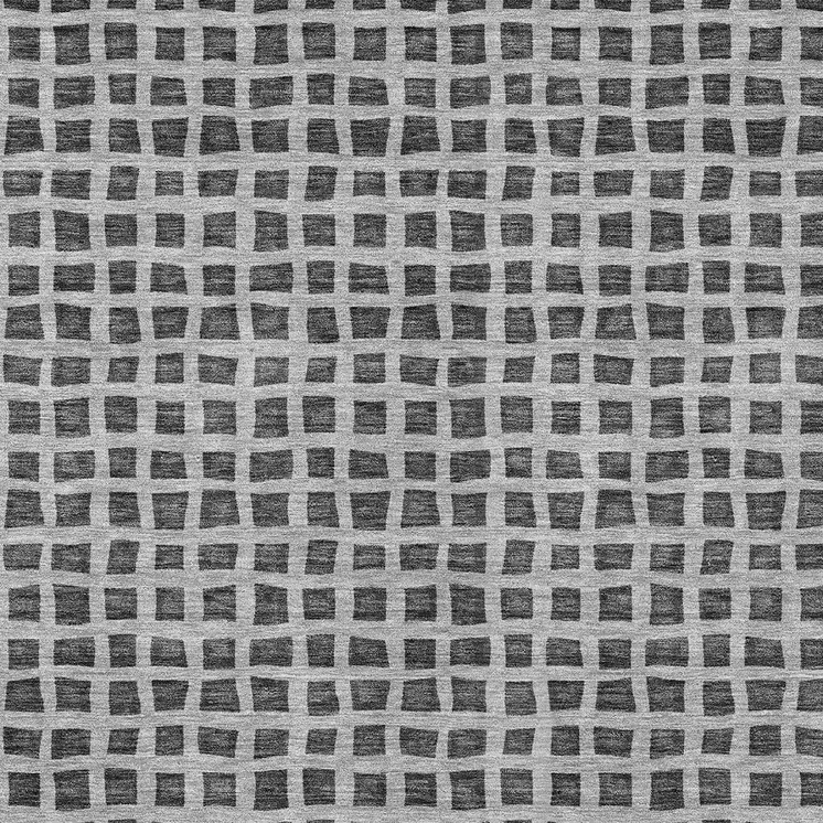 3' X 5' Graphite Gray And Silver Geometric Washable Indoor Outdoor Area Rug