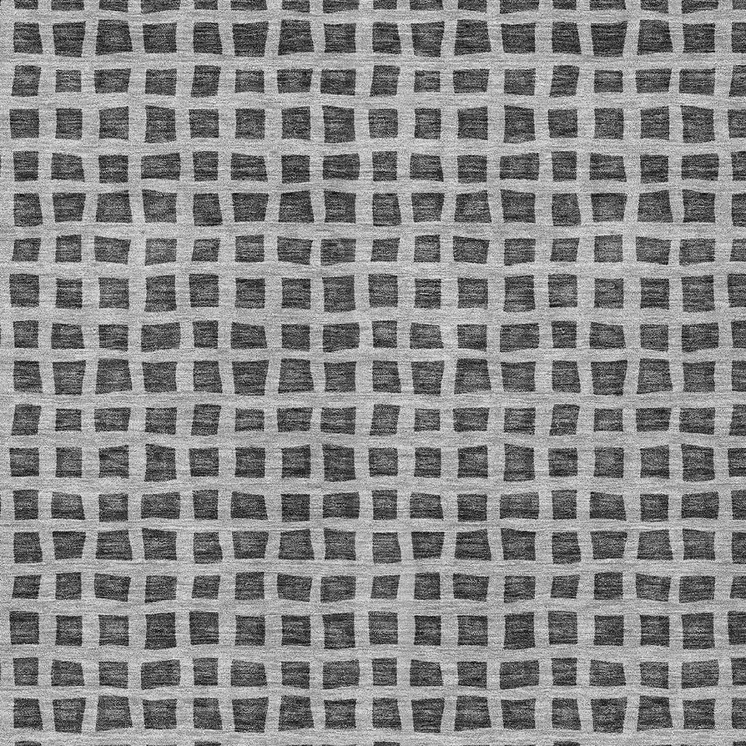 10' X 14' Graphite Gray And Silver Geometric Washable Indoor Outdoor Area Rug