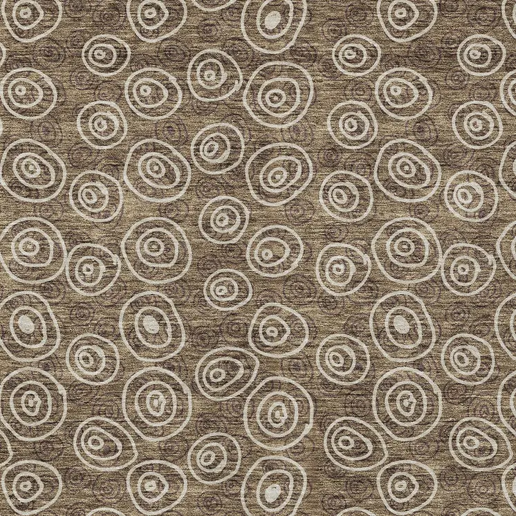 8' X 10' Brown Taupe And Beige Geometric Washable Indoor Outdoor Area Rug