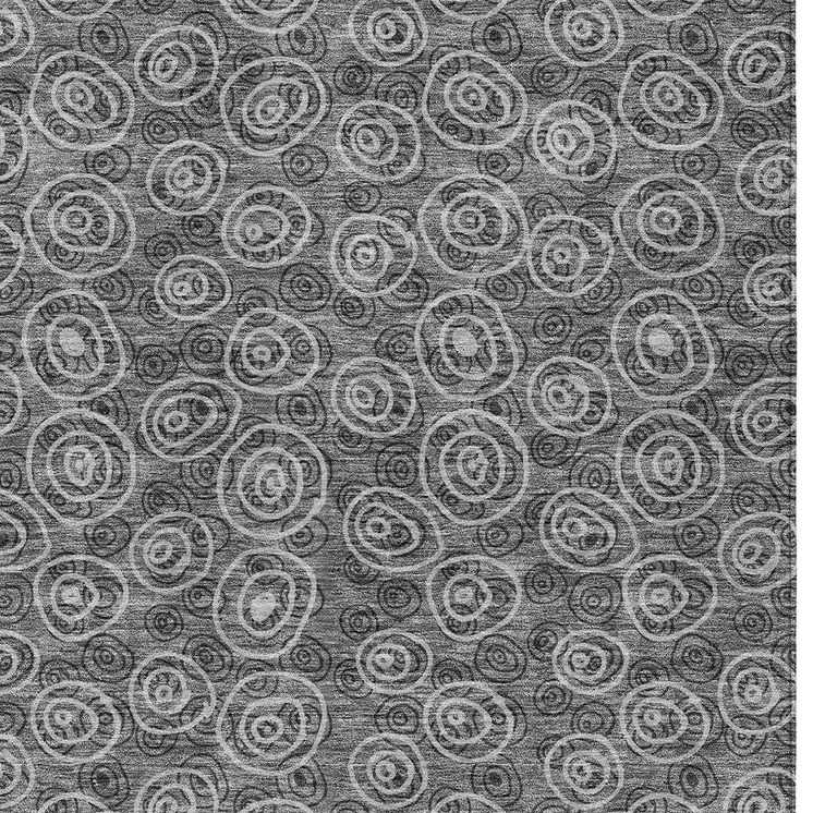 3' X 5' Gray Charcoal And Silver Geometric Washable Indoor Outdoor Area Rug