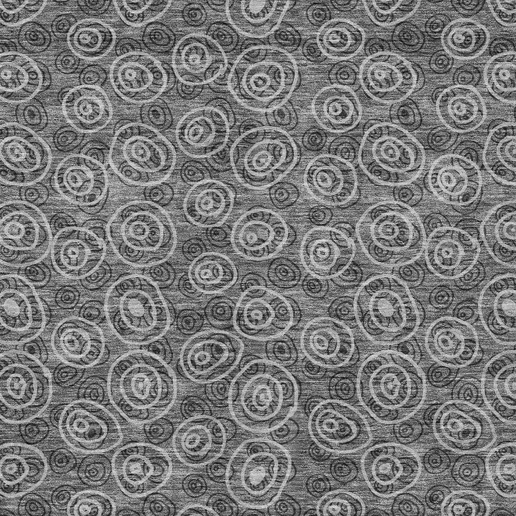 8' X 10' Gray Charcoal And Silver Geometric Washable Indoor Outdoor Area Rug